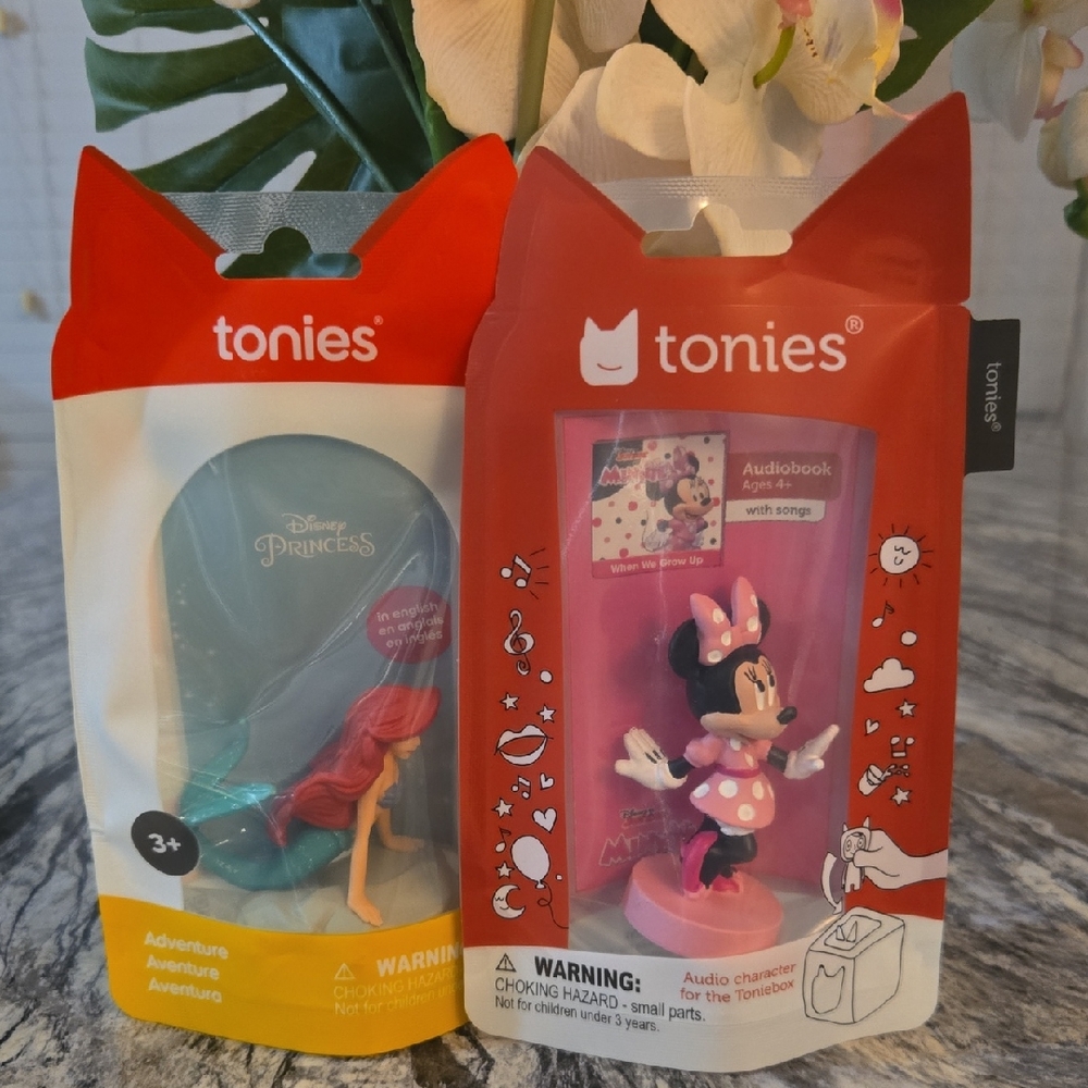 Disney Princess Ariel and Minnie Mouse Audiobook Figures - Red and Pink